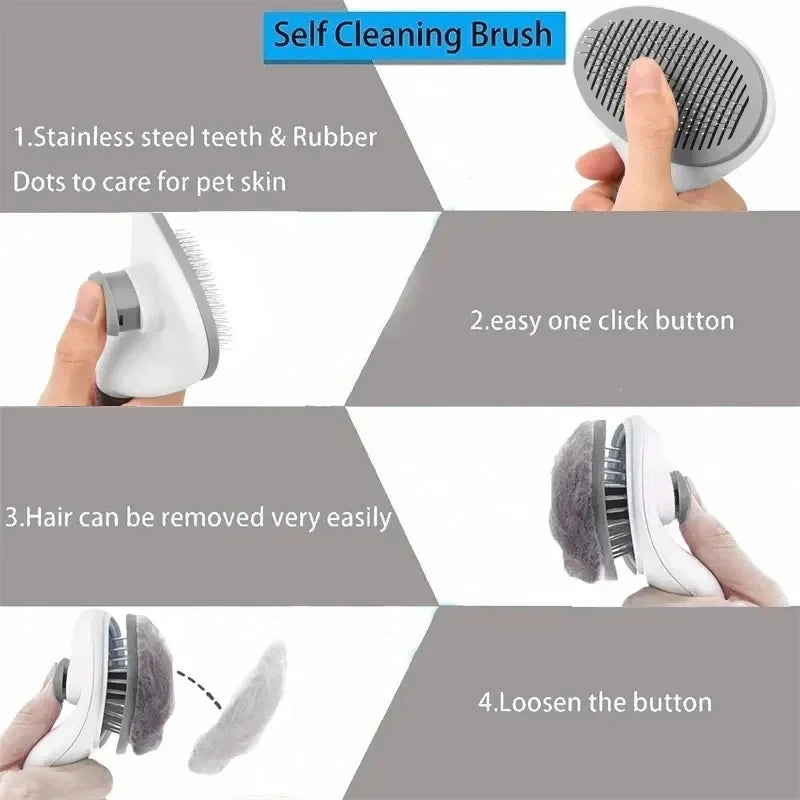 Zenvyra™ Self-Cleaning Grooming Brush